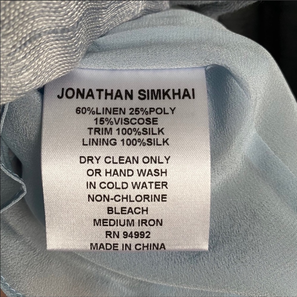 🦋 Jonathan Simkhai Pleated Linen Lattice Romper NWT - Picture 13 of 16
